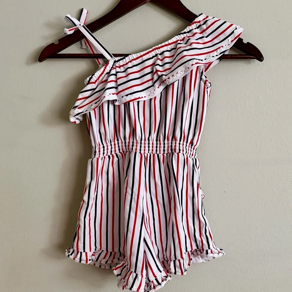 Janie and Jack | Red White & You Stripe Romper | 4